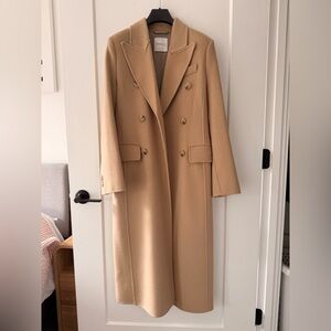 MANGO Women’s Double Breasted Virgin Wool Coat XXS